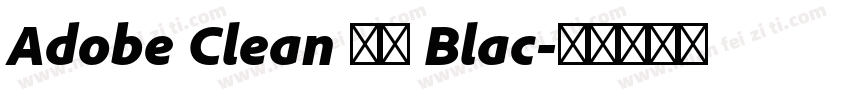 Adobe Clean 黑体 Blac字体转换